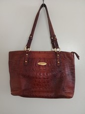 Brahmin handbag croc embossed leather Vintage