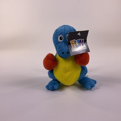 Fun Express Dinosaur Dino Boxer Plush Toy   Multicolor Stuffed Animal - Blue