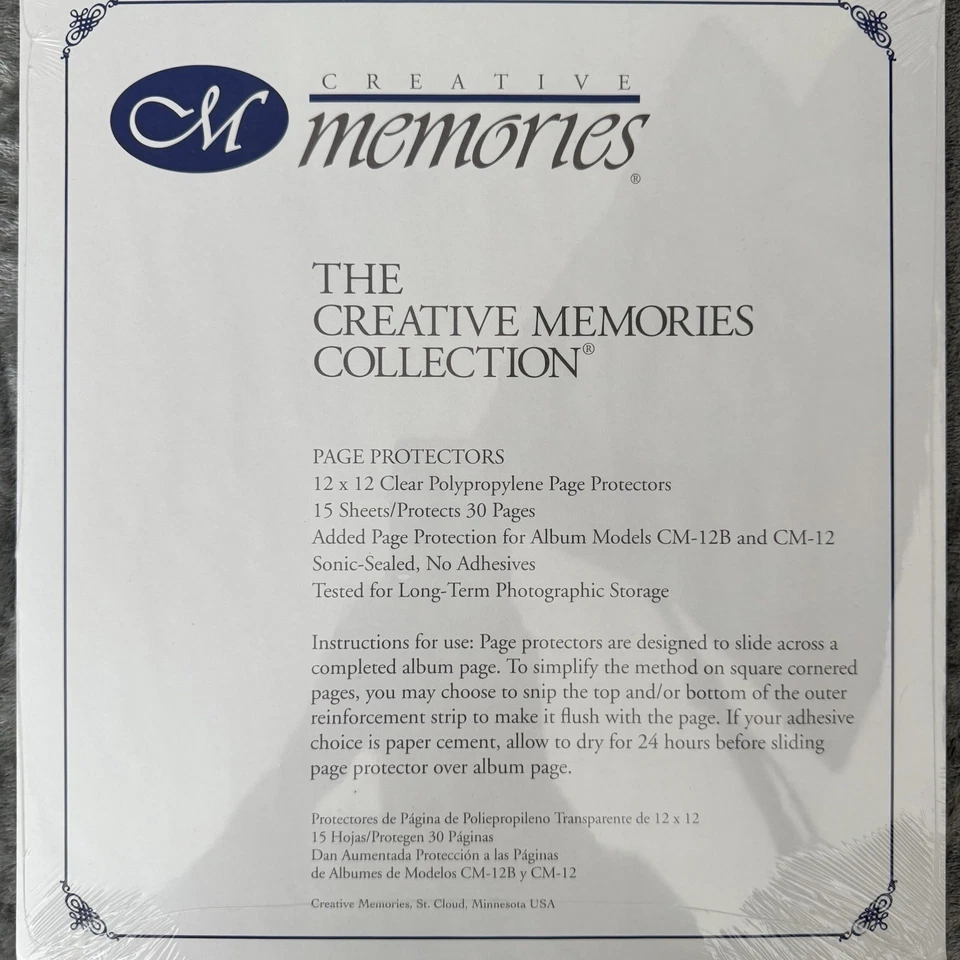 Protectores de página originales Creative Memories 12x12 16 hojas/32 páginas ¡Entrega rápida! Foto 2 de 2