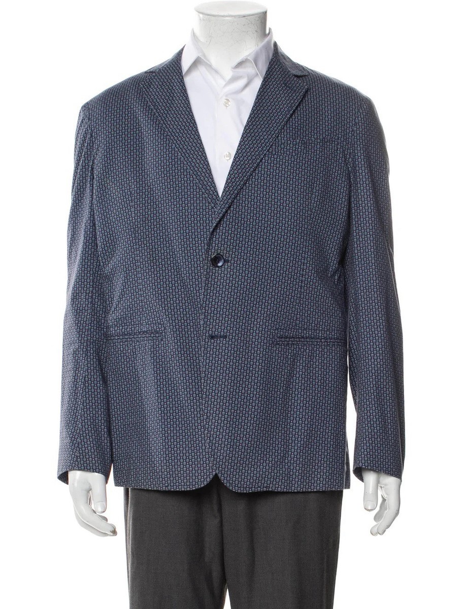 Alexander McQueen Blue Cotton Mini Skull-Print Blazer Jacket Alexander McQueen Blue Cotton Mini Skull-Print Blazer Jacket
