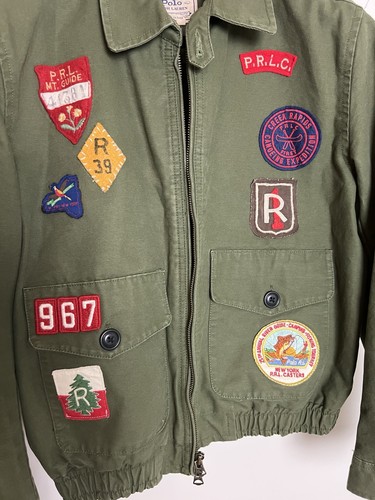 Polo Ralph Lauren Woman’s Retro Patch Bomber Jacket M - Picture 5 of 11