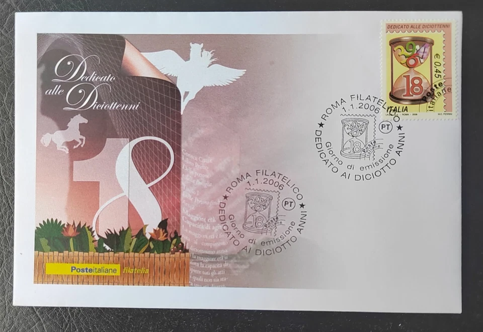 Francoboo diciottenni 2006 rosa busta 1 giorno - Immagine 3 di 3