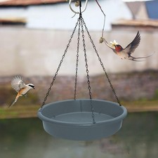 Hanging Bird Bath Bird Water Bowl Feeder Stable Weatherproof with Metal Hook for