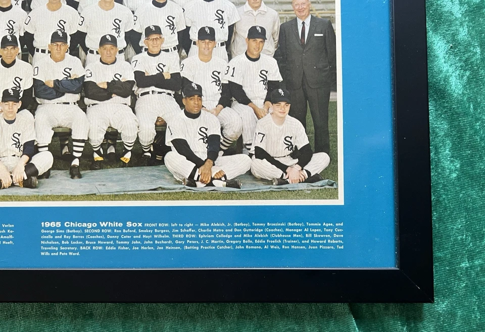 1966 Hamm’s Beer Chicago White Sox & Cubs Framed 20” x 28.5” Baseball Schedule - Image 2 of 4