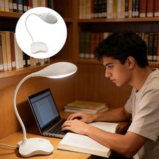 LED Desk Lamp Rotation Flexible Gooseneck Light Eye Caring USB Reading 2 modes g
