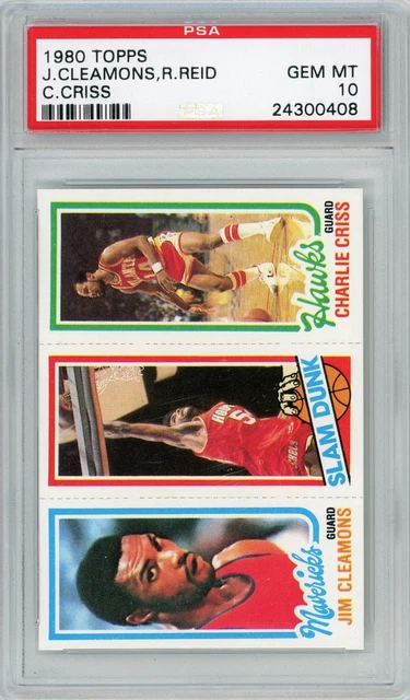 1980 Topps Jim Cleamons | Robert Reid | Charlie Criss | PSA 10 low pop 12