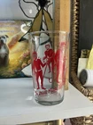 Vintage The Devil Made Me Do It Red Devil Pitchfork Drinking Glass Tumbler