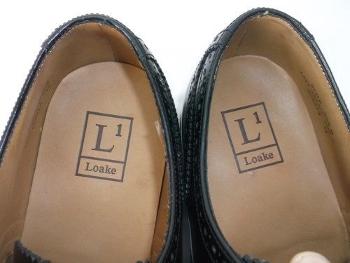 PVP £189 ZAPATOS BROGUE DE CUERO NEGRO LOAKE "ESTILO 202B" PARA HOMBRE TALLA 7 REINO UNIDO EXCELENTES - Imagen 12 de 17