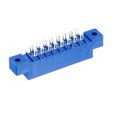 Card Edge Connector Blue Socket 16 Pin Solder Eyelet 3.96mm Pitch