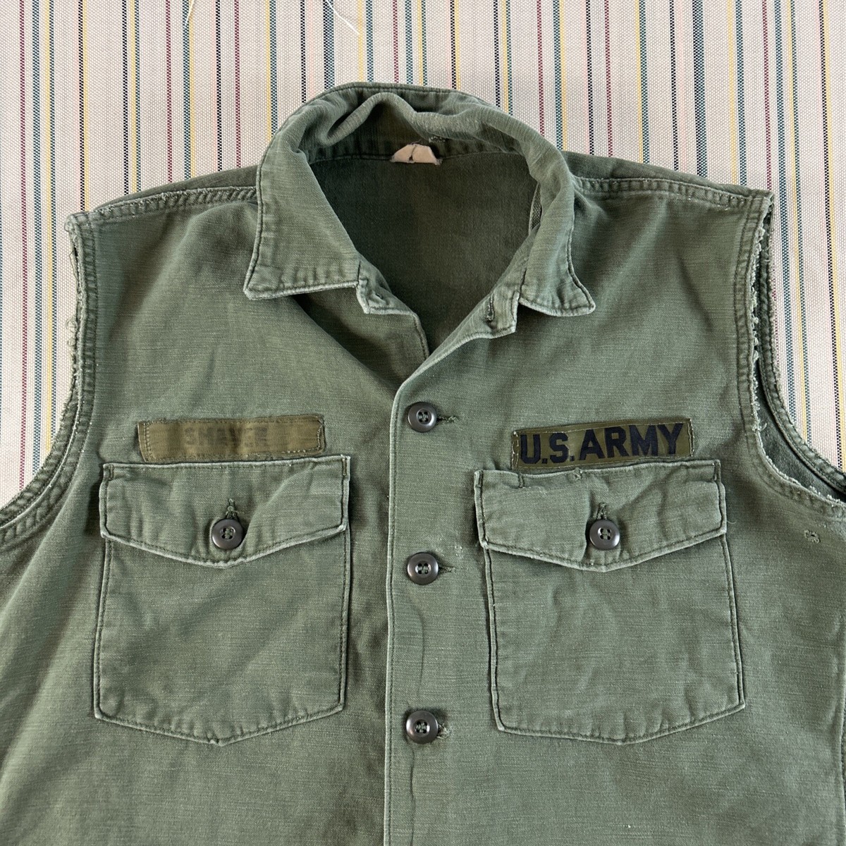 usarmy og107 グッドコンディション Vintage OG107 Fatigue Shirt, 16 1/2 x 32 US Army 1960's