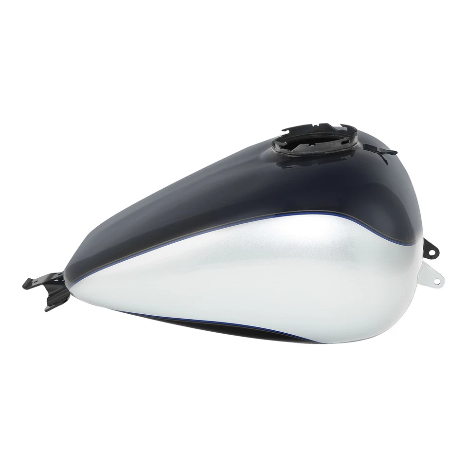 Tanque de gasolina apto para Harley Electra Glide 08-23 azul medianoche/plateado barracuda Foto 2 de 4