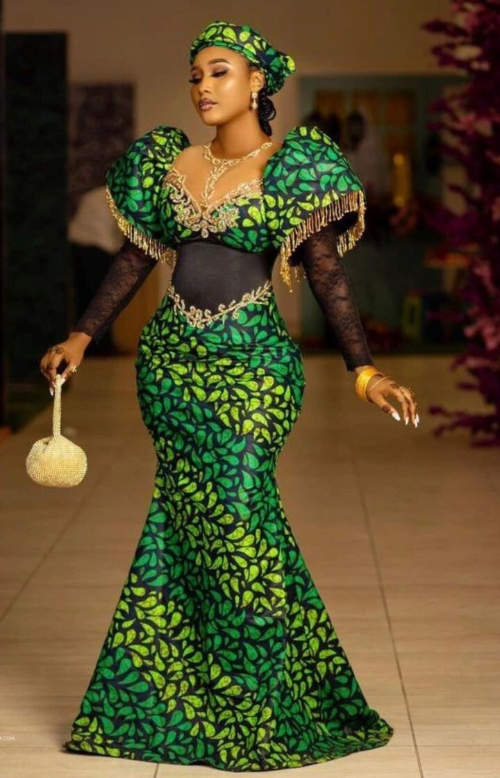 African Bridal Ankara Corset Dress, Corset Dress, Ankara Wedding