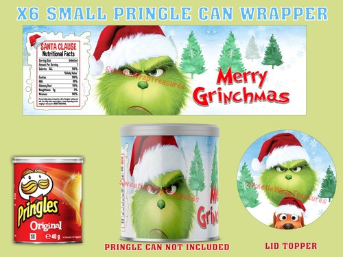 Christmas Pringle Label Wrapper Ideal christmas Party filler christmas eve box