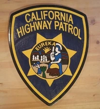 California Highway Patrol 3D routed wood Patch Plaque Sign Custom