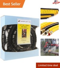 SPPC Series - Yellow HD-PE Pre-Cut Spiral Wrap for Hose Protection, 2" OD, 10'