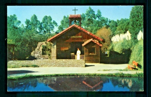 Postcard Knott's Berry Farm The Little Chapel by The Lake in Ghost Town. KBF