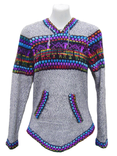 WHOLESALE LOT OF 10  - 100% ALPACA SWEATERS WITH RAINBOW ANDEAN DESIGN 6V - Picture 1 of 9