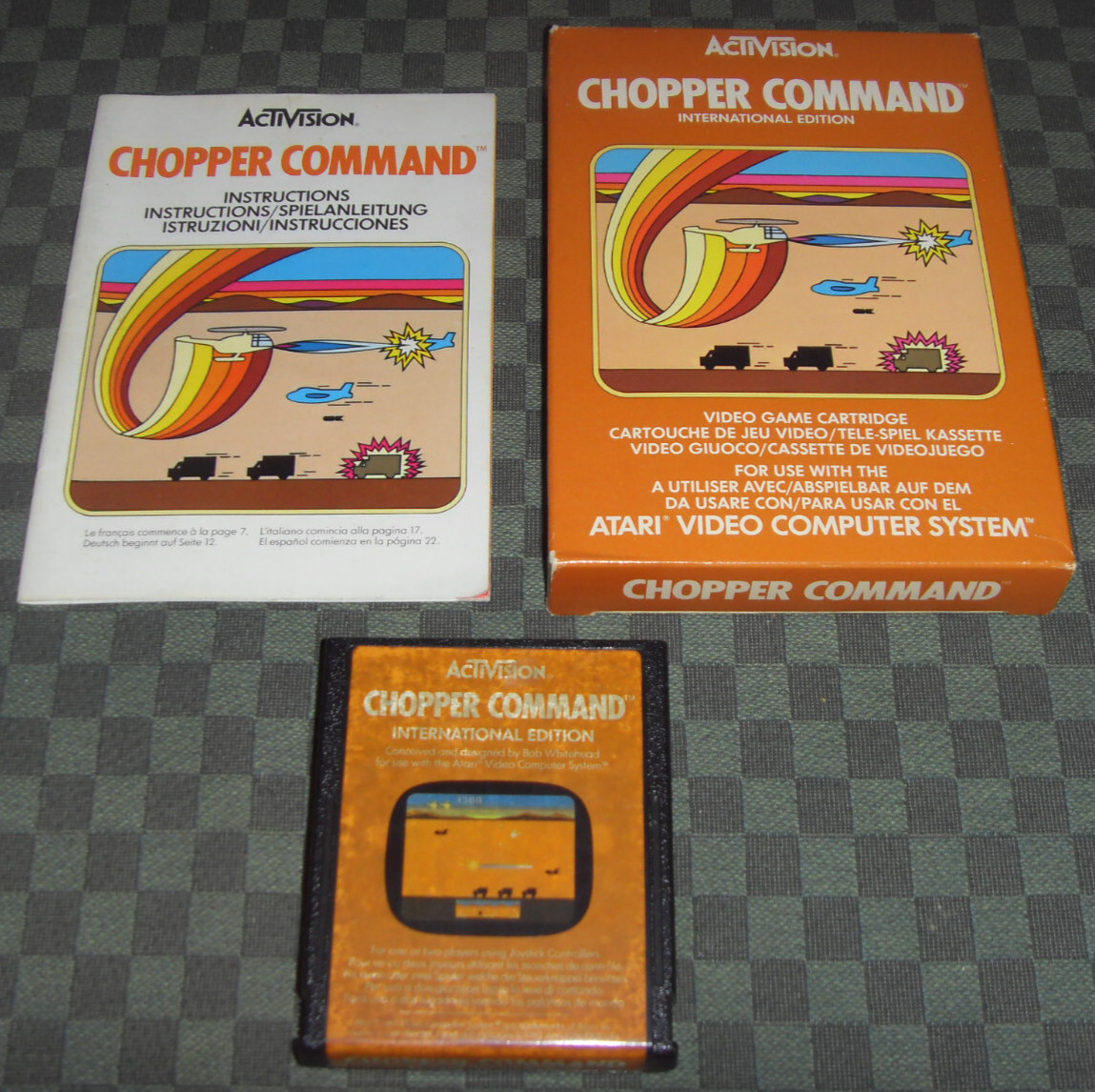 BOITE EN TRES BON ETAT - Chopper Command - Atari 2600 VCS pal sécam 1982