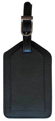 123 CHEAP CHECKS Genuine Top Grain Leather Luggage Tag