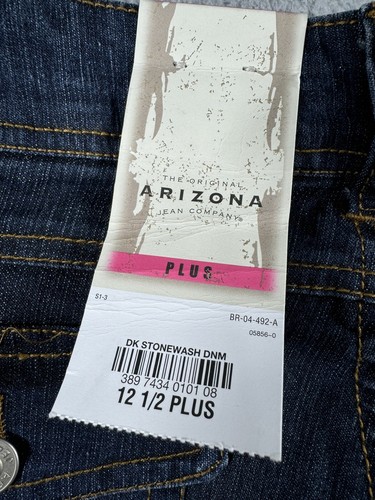 Arizona Girls Plus Bootcut Flare Stonewash Embellished Butterflies Size 12 1/2 - Picture 13 of 14
