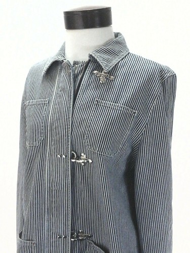 De colección Ralph Lauren Jeans Denim Barn Abrigo Chaqueta Azul Blanco a  Rayas Para Mujer S $250 | eBay