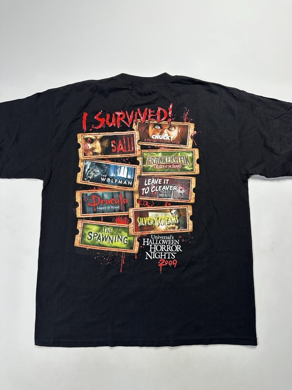 vintage Universal Studios Halloween Horror Nights 2009 Black T-Shirt