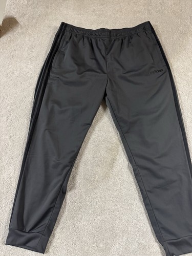 Adidas Sweatpants Men’s XXL Grey Black Striped Y2K Jogger Taper Bottom - Picture 3 of 10