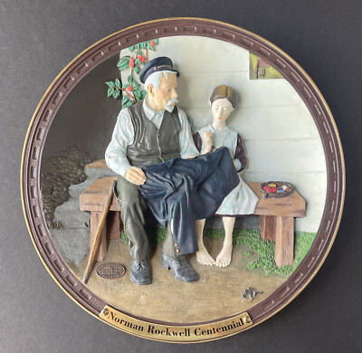 Norman Rockwell Centennial  The Lighthouse Keeper Daughter  3D Plate Third Issue