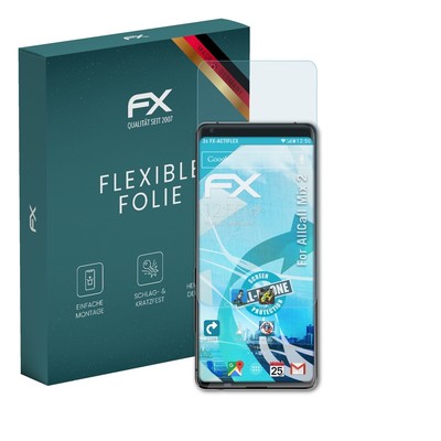 atFoliX 3x Folie für AllCall Mix 2 Schutzfolie klar&flexibel Displayschutzfolie