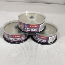 Imation DVD  3X 25 Packs (75 discs total) 2 Hour 4.7GB DVD Recordable Disc NEW