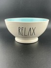 Rea Dunn Artisan Collection by Magenta Schale "RELAX" blau-weiß Bauernhaus