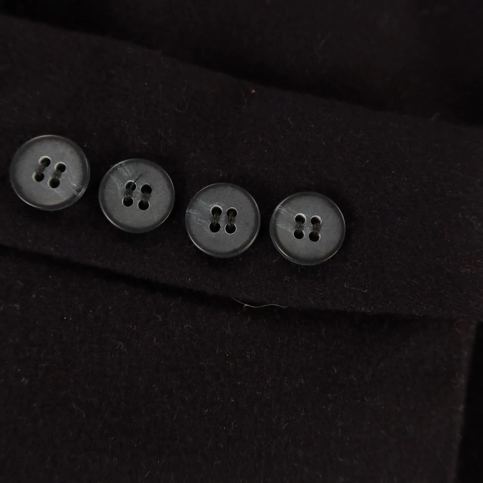 VTG Flannel Jacket M Blue Wool Blend Brushed Blazer Sport Coat Ukraine 40S - Image 4 of 4