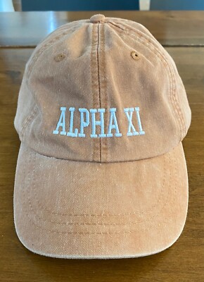 Womens ALPHA XI DELTA COOL CROWN BALL CAP HAT Embroidered Lined ADAMS nwt  OS