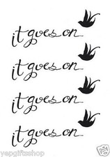 Elegant Hand-drawn Typographic Temporary Tattoo - It Goes On