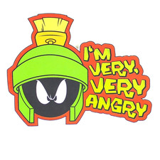 MARVIN THE MARTIAN official sticker x 5 identical 4X3