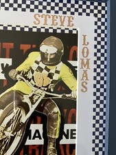 HACKNEY SPEEDWAY *MAN / FAN CAVE* NOSTALGIA STEVE LOMAS AUTOGRAPH & 8x6 IMAGE
