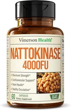 Vimerson Health Nattokinase 4000FU Supplement, Maximum Strength, 60 Capsules