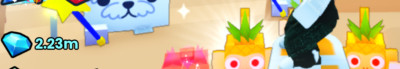 Pet Simulator 99. 11x Rainbow Pineapple Monkey + 1mil Diamonds. PS99. Same Day. 