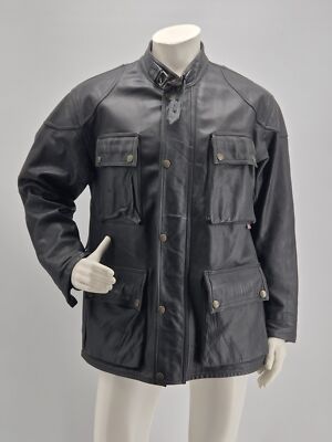 Vintage Herren Belstaff Lederjacke schwarz