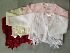 BABY GIRL TODDLER GIRLS KIDS SPANISH BOW CARDIGAN BOLERO SHRUG PARTY CHRISTENING