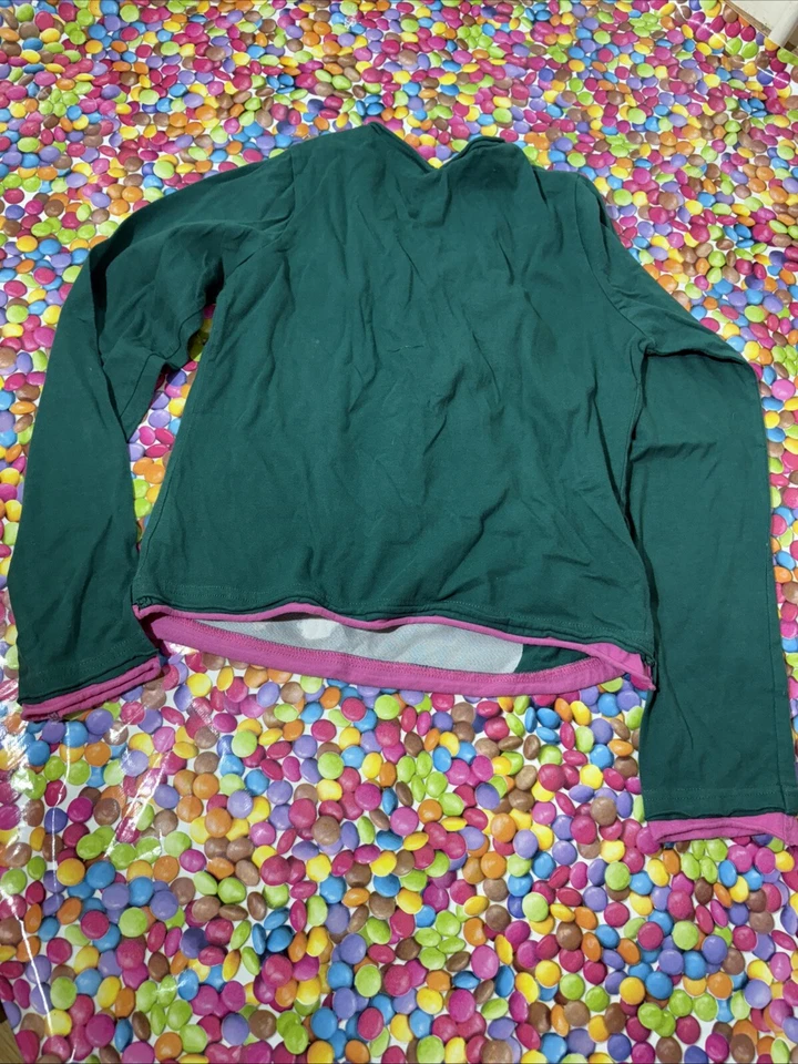 Girls Cherokee Kids Age 11-12 Years Green Embroidered Flower Jersey T-shirt Top - Image 4 of 4