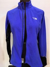 The North Face VaporWick Fleece Jacket Women  s M Blue/Black Thumb Loops