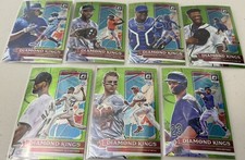 Lot Of 7, 2022 Donruss Optic Lime Green Prizm Diamond Kings. Baseball Cards..