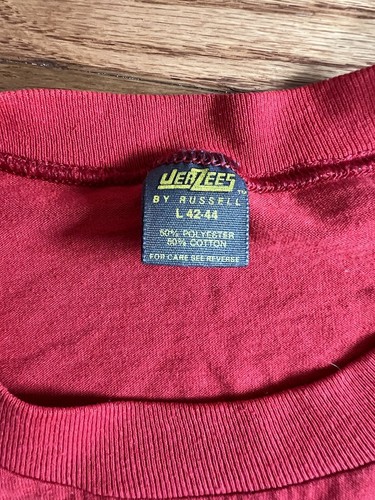 Vtg 80s Nebraska University Football T-Shirt Men’s L Go Big Red Single Stitch - Picture 5 of 6