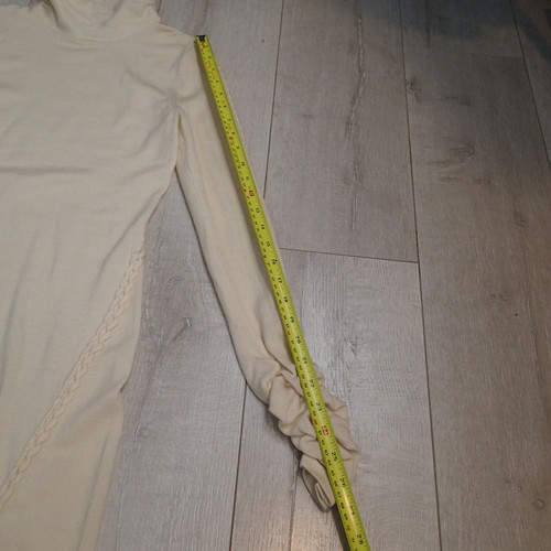 Karen Millen cremefarben Wollmischung figurbetont Stehkragen Langarm Pulloverkleid Größe 3 - Bild 18 von 21