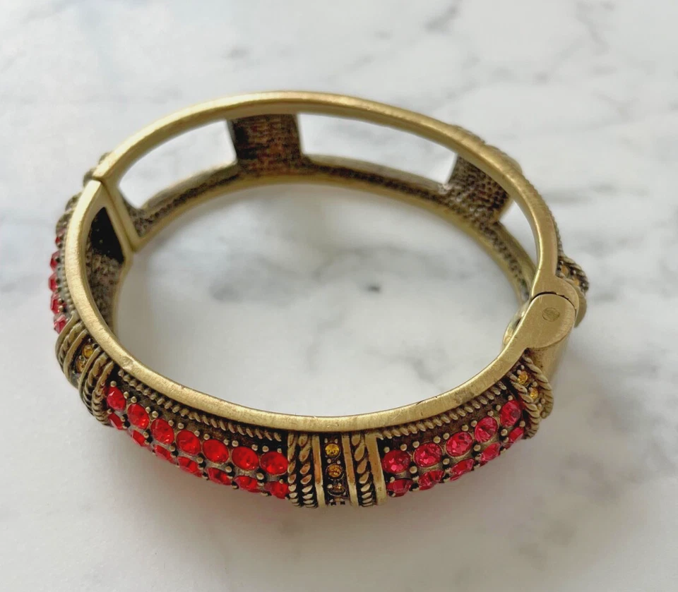 HEIDI DAUS-“Timeless Beauty”红色和紫红色施华洛世奇水晶铰边-G145 — 第 4/4 张图片