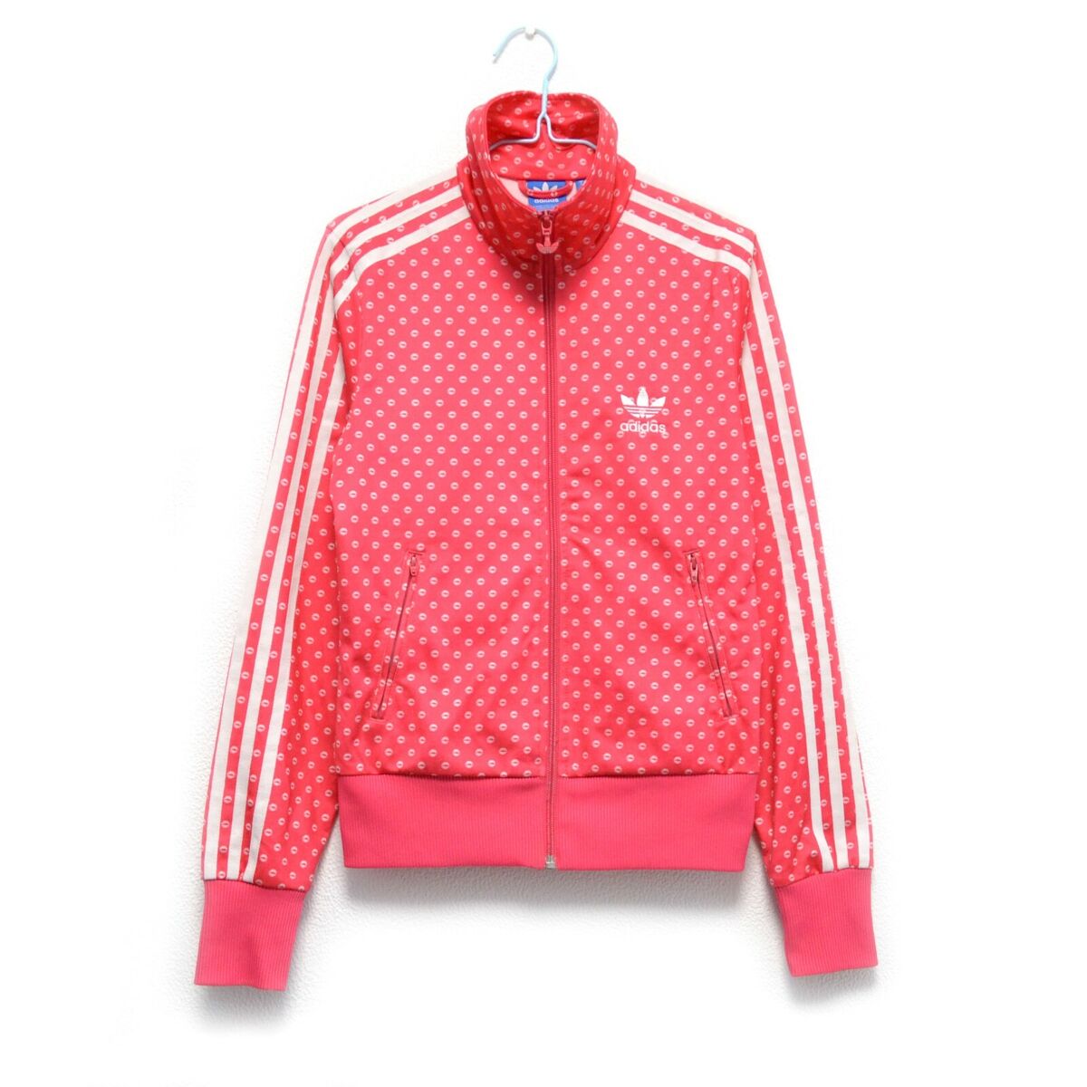 Adidas Originals Pink Firebird Lips Stripes Track Top Zip Adidas Originals Pink Firebird Lips Stripes Track Top Zip