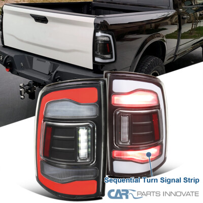 Black Fits 2013-2018 Dodge Ram 1500 2500 3500 LED Tail Lights Sequential Signal