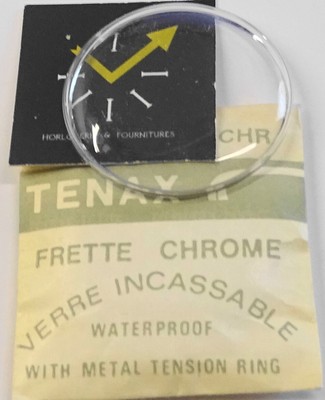 VERRE MONTRE AQUATIC ROND 26.4 mm BAGUE CHROMÉE