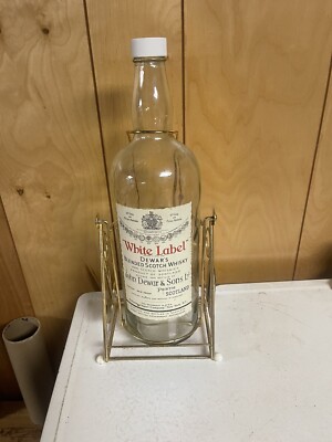 DEWAR'S WHITE LABEL SCOTCH 1 GALLON WHISKY BOTTLE & CRADLE